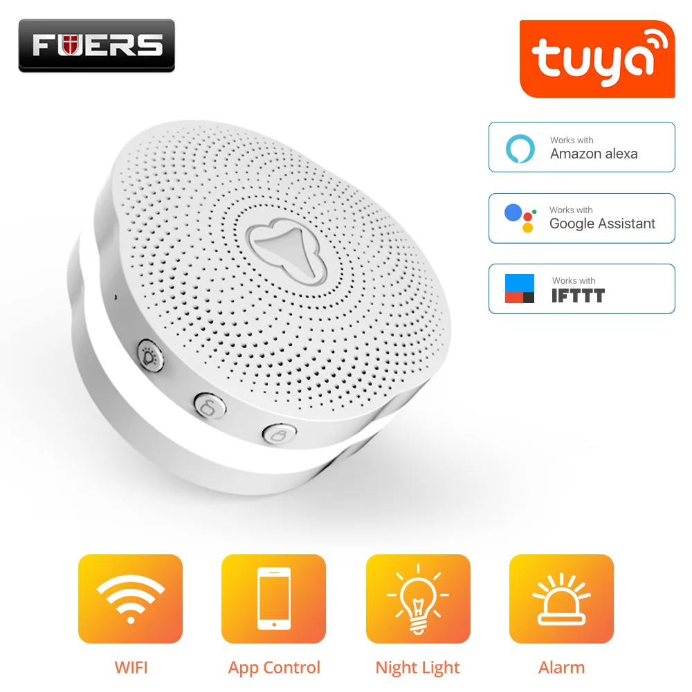 Fuers WiFi шлюз сигнализация Система Tuya приложение управление Умный ночной Светильник умный дом система безопасности умный дверной Звонок