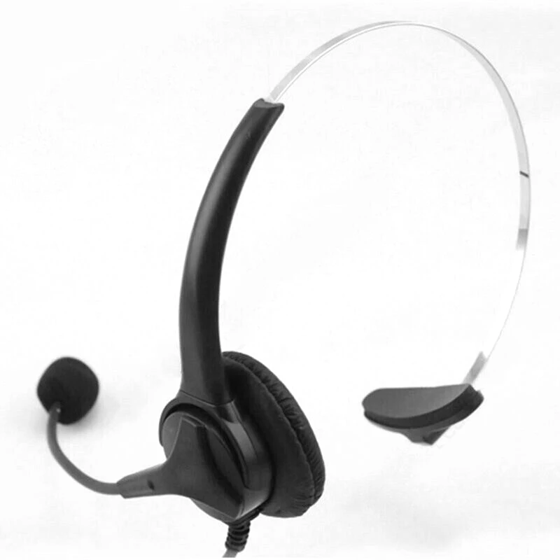 Pohiks 1pc Professional Wired USB Single Noise Cancelling Microphone Call Center USB Headset For Telephone Operator