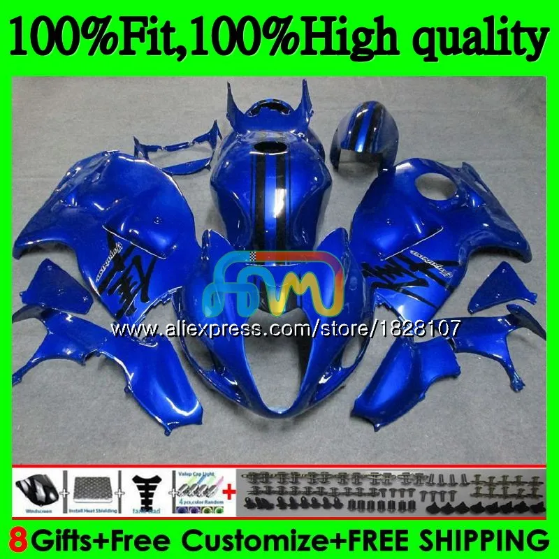 Инъекции для SUZUKI Hayabusa GSXR 1300 GSXR-1300 57BS. 226 GSXR1300 08, цвет: синий, 13, 14, 15, 16 лет 2008 2013 обтекатель