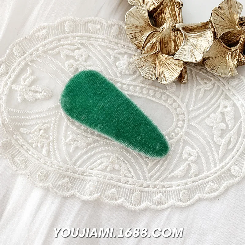 Retro Velvet Lovely Hairpin Set Korea Trend Waterdrop Hair Clip Barrettes Girl Hairpin Women Fashion Hair Accessories - Цвет: 5