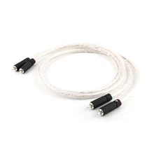 

Hifi audio RCA plug Audio Cable Liton silver plated dual filter ring fever audio signal cable RCA to RCA