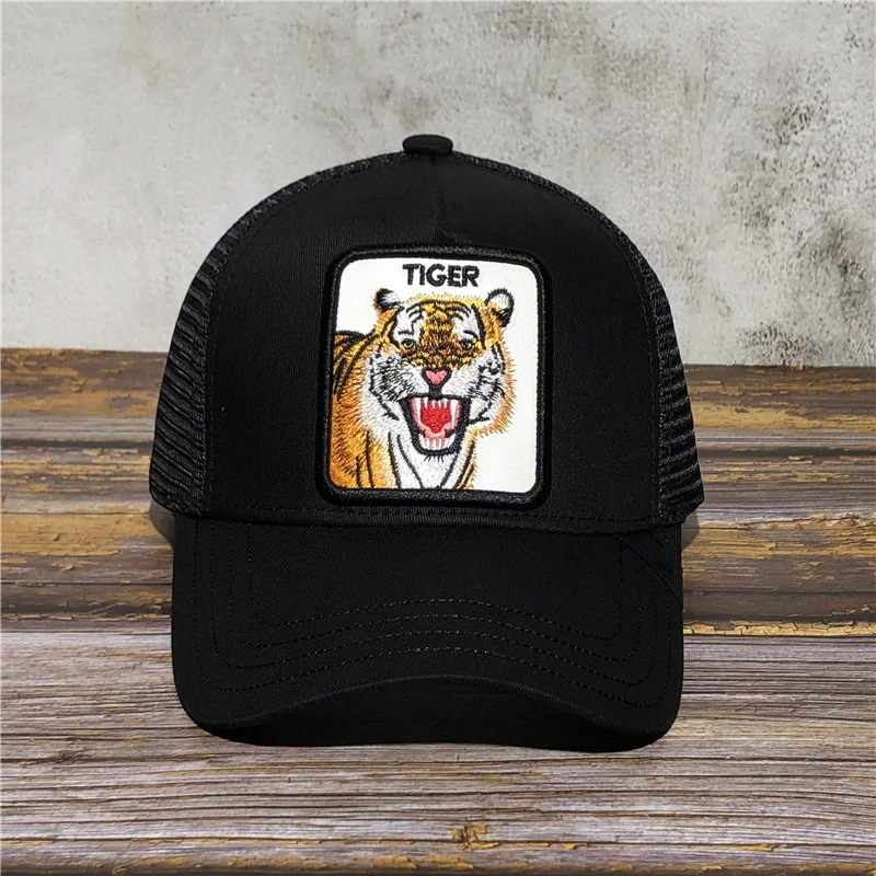 dark TIGER Goorins/Высококачественная летняя камуфляжная кепка для водителя грузовика, сетчатая бейсболка, хип-хоп кепки для мужчин и женщин, бейсболка с вышивкой животных - Цвет: dark TIGER