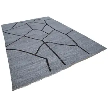 

273x338 Cm Grey Handmade Contemporary Area Rug-9x11 Ft