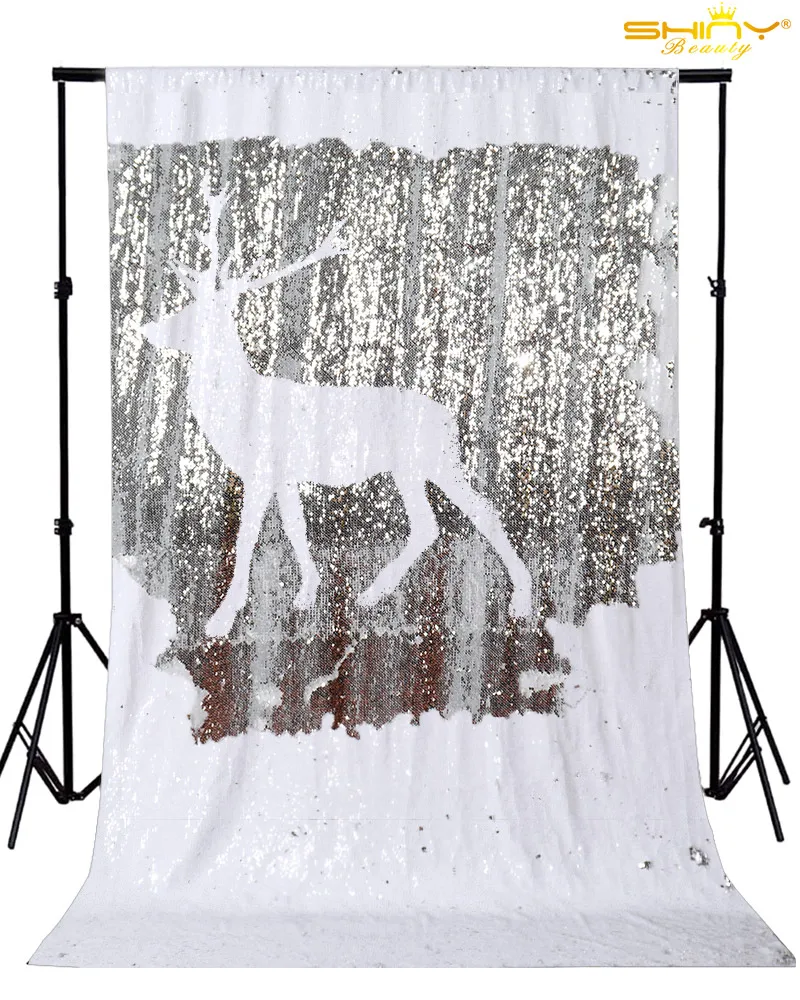 

Sequin Backdrop Curtain 2FTx8FT Mermaid Sequin Photo Backdrops Photo Booth Background Sequence Christmas Backdrop Curtains-M0115