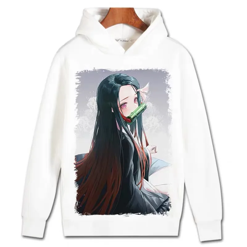 Хлопковые толстовки с капюшоном с героями аниме «Demon Slayer», «Kimetsu no Yaiba», одежда для мужчин, женщин, взрослых и детей, худи Kamado Nezuko Kamado Tanjirou, топы - Цвет: 21