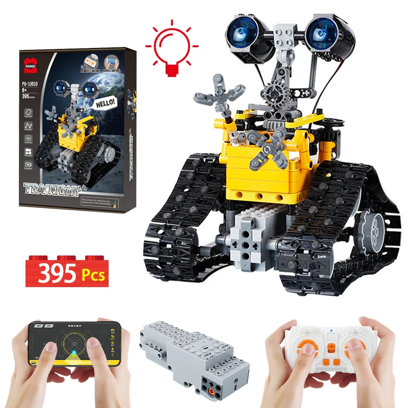 City Technical APP RC Mobile Intelligent Crawler Robot Car Building Blocks Remote Control Electric Bricks Toys for Kids Boys | Игрушки и