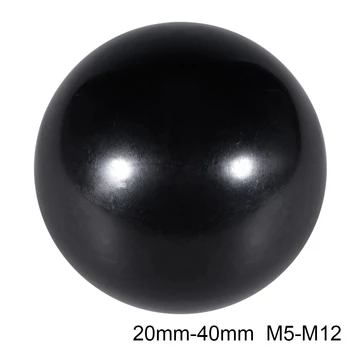 

uxcell 25Pcs Thermoset Ball Knob M5/M8/M10/M12 Female Thread Machine Handle 20/32/35/40mm Diameter Smooth Rim Black