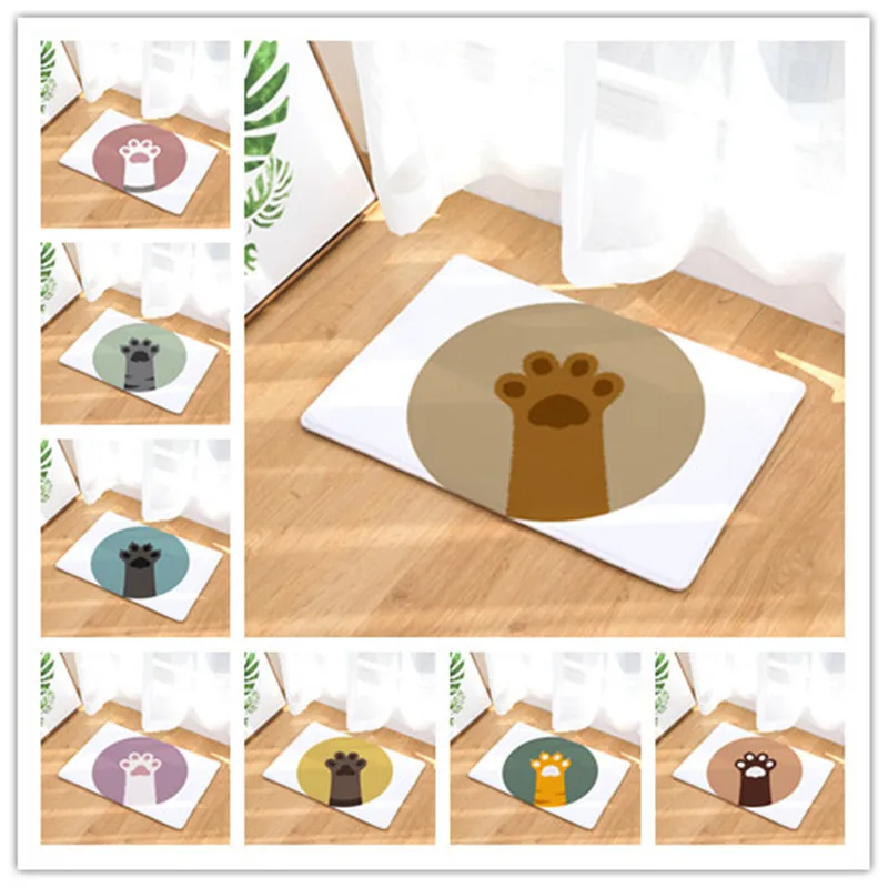 Кошачий отпечаток серий печать Дверной коврик домашнее украшение нескользящий дверной коврик для гостиной/ванной/прихожей/кухни/улицы