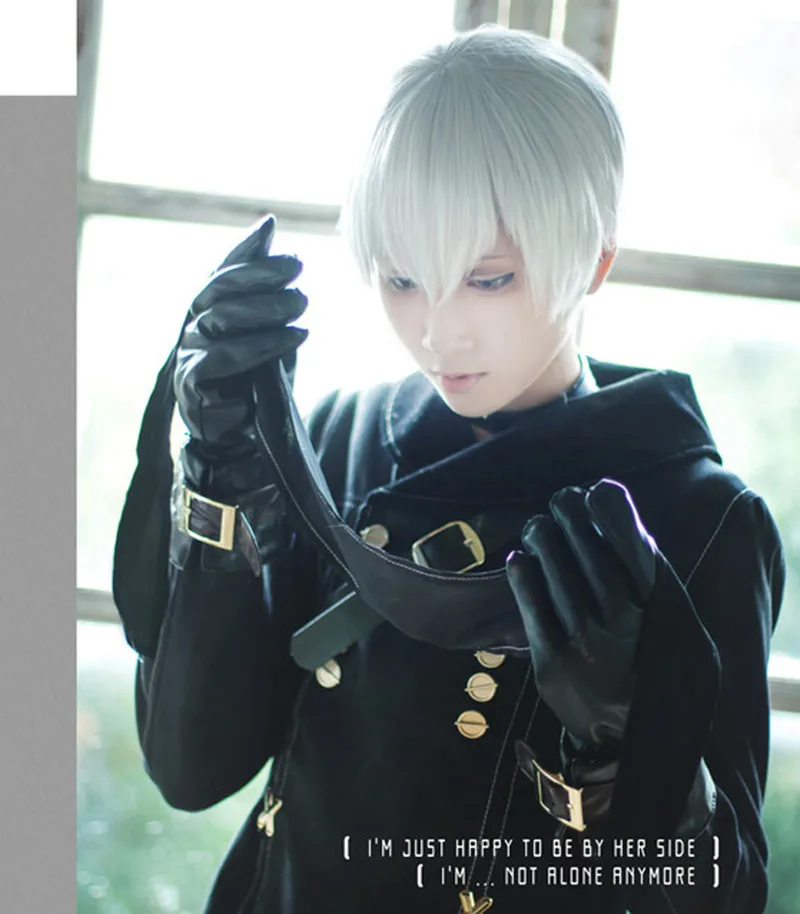 Парик для косплея NieR:Automata 9S YoRHa No.9 модель S Wistalia короткий серебристый белый