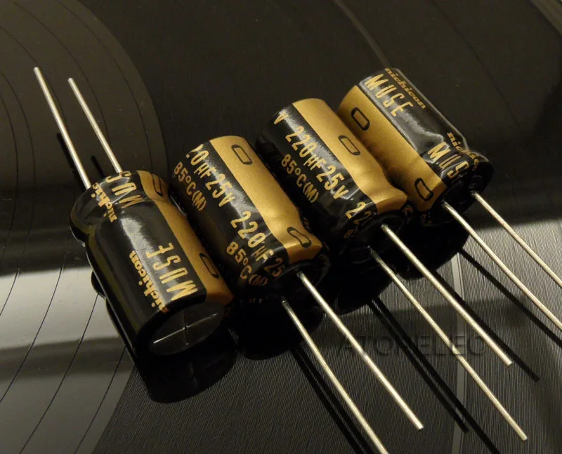 1pc New Nichicon Muse Kz 220uf/25v Electrolytic Capacitors Hi-fi Audio ...