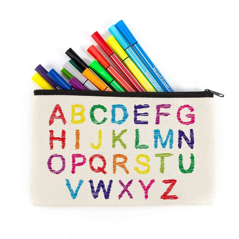 Cena 12 Pack Canvas torby na zamek błyskawiczny, puste DIY Craft woreczki na kosmetyczka podróżna torebki na makijaż, piórnik, torby na prezent na przyjęcie, moneta gotówka Pur