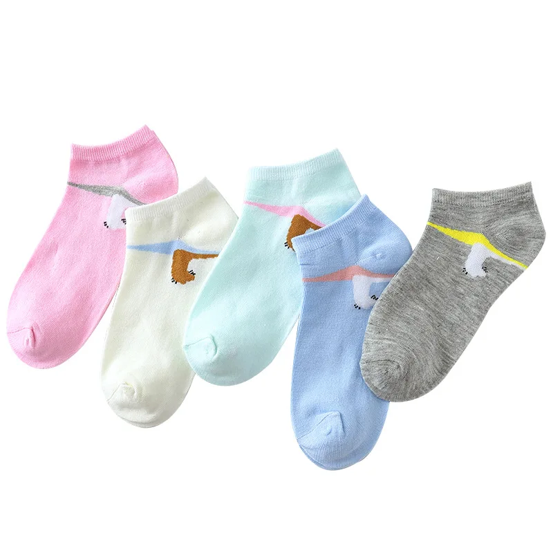 

2020 Women's Spring And Summer Thin Section Wild Five-color Simple Girlish Breathable High-grade Cotton Socks