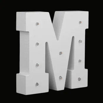 

Wooden Alphabet LED Night Light Festival Lights Bedroom Lamp Wall Hanging Pography Ornaments Christmas Wedding Party Decor