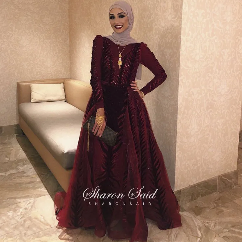 Burgundy velvet mermaid prom dress Clearance