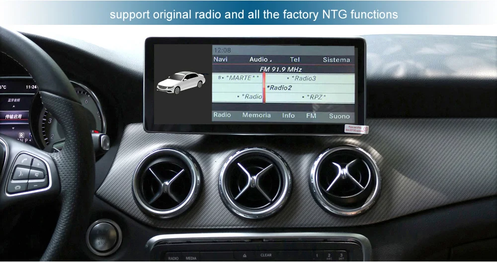 Discount 10.25" Android 8 Display 4+64G Car Radio Multimedia GPS Navigation Head Unit for Mercedes Benz GLA180 GLA200 GLA250 GLA220 GLA45 7