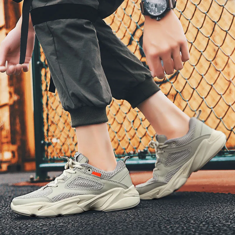 

INS MEN'S Shoes Autumn 2019 New Style Running Athletic Shoes Men's Korean-style Trend Casual Versatile Dad Trendy Shoes Mesh Sho
