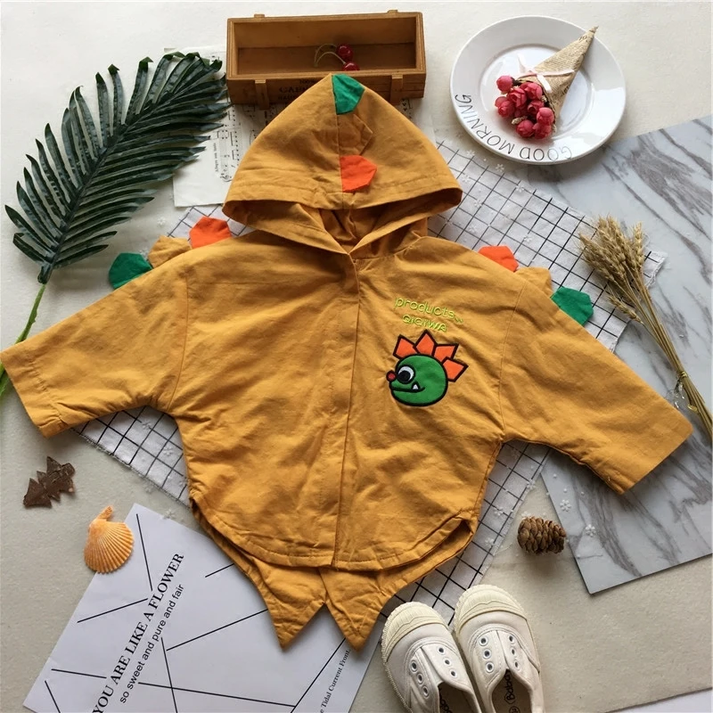 Весенняя Новая ветровка Tonytaobaby из чистого хлопка с трехмерным мультяшным