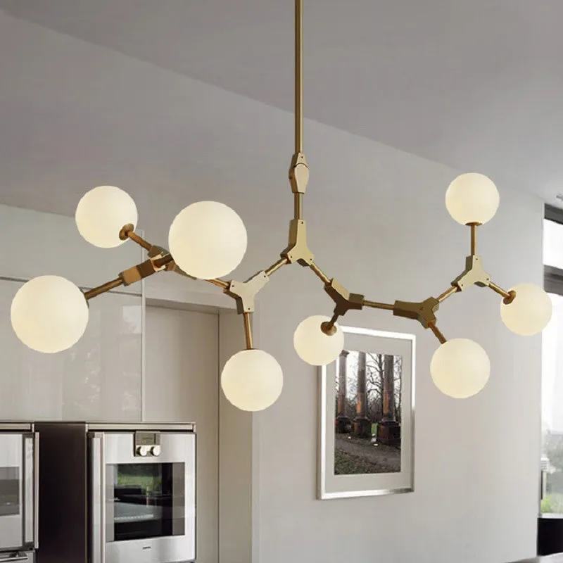 

Nordic Living Room chandelier Lighting modern Art dinning room Bedroom Iron Tree Stick Magic Pigeon Hanging lamps decor Fixtures