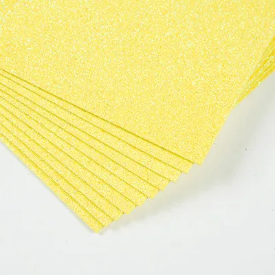 yellow not glue A4 10 шт. Flash Dikke Spons Papier Met резиновый Poeder EVA пена Papier DIY Papier Ambachtelijke Скрапбукинг Papier оригами украшения - Цвет: yellow not glue