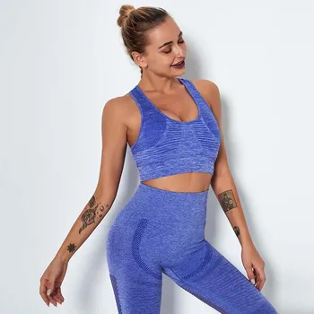 

NORMOV Fitness Women Bras Summer Backless Strapless Patchwork Push Up Underwear Seamless Skinny Femme Bras