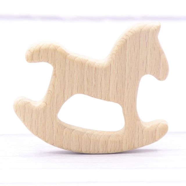 1pcs Baby Animal Natural Beech Teething Wooden Teether Rodent Flowers Clouds Tiny Rod   Pendant For Pacifier Chain  Products A09