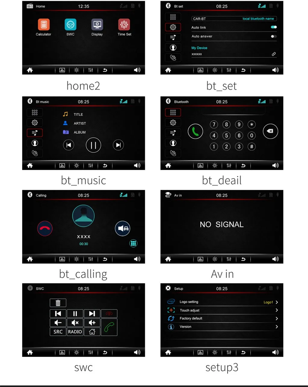 7 inch HD Car Bluetooth MP5 player plug-in U-disk FM Radio Supports For Apple