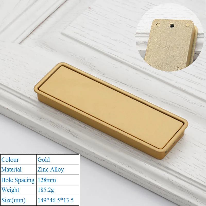 Gold 6216-128mm LBA цинковый сплав Современная Лопата раздвижная дверная ручка Джейн европейская темная Пряжка шкаф выдвижной ящик ручки мебельная фурнитура - Цвет: Gold 6216-128mm
