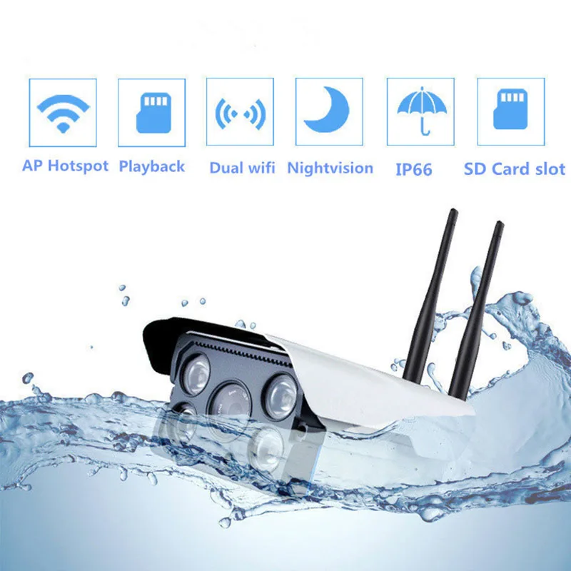 Ap wifi wireless 1080p outdoor video recorder camera TF card slot loop recording motion detect alarm Phone View|1080p outdoor|camera tfcamera tf |