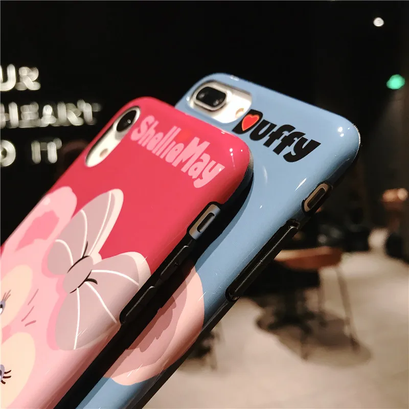Милый мультяшный аниме розовый медведь чехол для телефона для iPhone 11 pro 6 6S 7 8 Plus XS MAX XR пара Матовая Мягкая IMD задняя крышка Fundas Capa