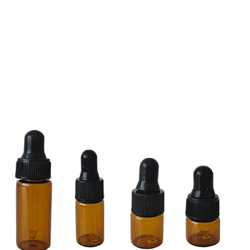 

10pcs Essential Oil Dropper Glass bottles 1ml 2ml 3ml 5ml vegetable oil Essence Aromatherapy Storing Perfume Amber Vial