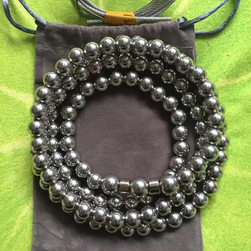 8mm 118 beads-1 Браслет из нержавеющей стали, наружные инструменты, Самозащита, защита, выживание, ожерелье, цепь, кнут, оружие, браслет - Цвет: 8mm 118 beads-1