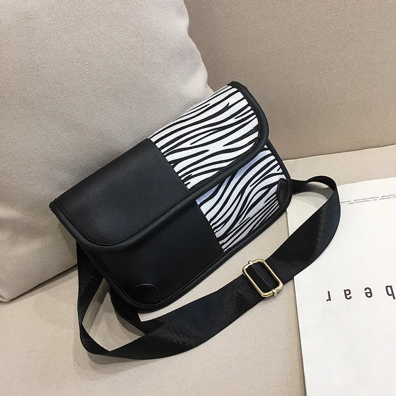 Zebra Pattern Youda Повседневный простой модный стиль PU материал карманы большой емкости Чехол для мобильного телефона Классический ретро сплошной цвет сумки-мессенджеры - Цвет: Zebra Pattern