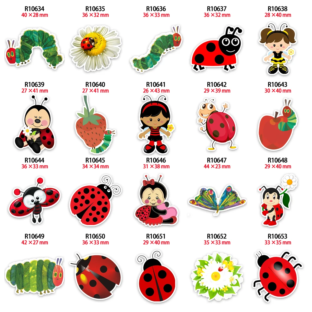 Cute Cartoon Insects Planar Resins Flatback for Necklace Cake Charms