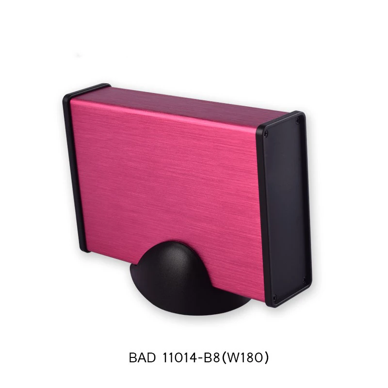 BAD11014(W180)-B8 Алюминиевый корпус для металла электронный ящик проекта DIY Распределительная коробка алюминиевый усилитель мощности питания корпус 180*124*44,5 мм - Цвет: BAD11014(W180)-B8