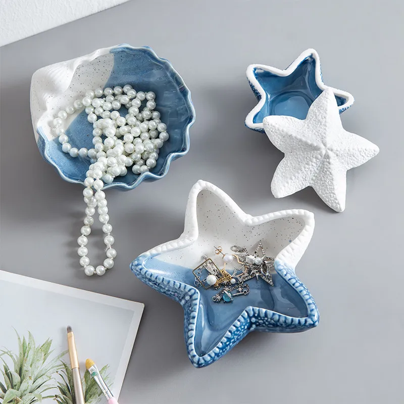 Sea Shells Decoration Desk Accessories Ceramic Storage Nordic Room Decor  Home Decor Accessories for Living Room Christmas Gift