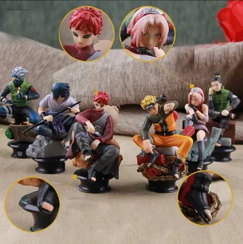 

6pcs/set Anime Figure Naruto Uzumaki Naruto Hatake Kakashi Gaara Haruno Sakura Dolls Chess PVC Action Figure Toys Model Doll