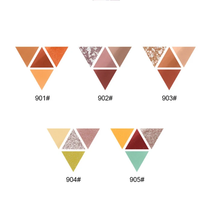 Triangular 4 Colors Eyeshadow Pallete Eyes Make Up Beauty Tools Gifts for Women WH998