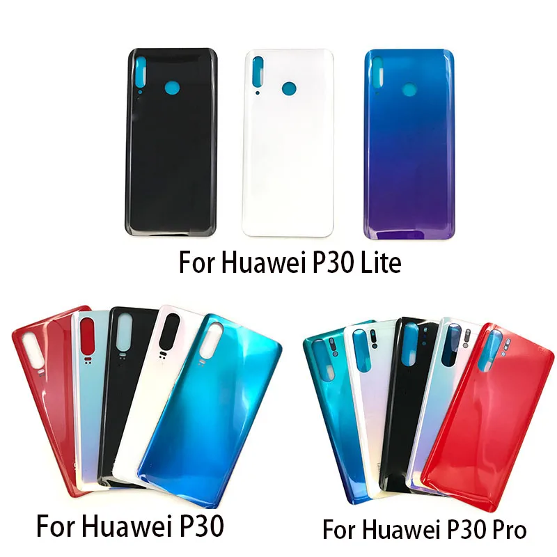 Задняя стеклянная крышка для Huawei P30 lite Крышка батарейного отсека задняя Pro заднее