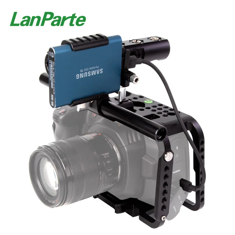 Lanparte BMPCC 6K BMPCC 4K клетка для камеры SSD T5 зажим для samsung Blackmagic дизайн карман 6K 4K