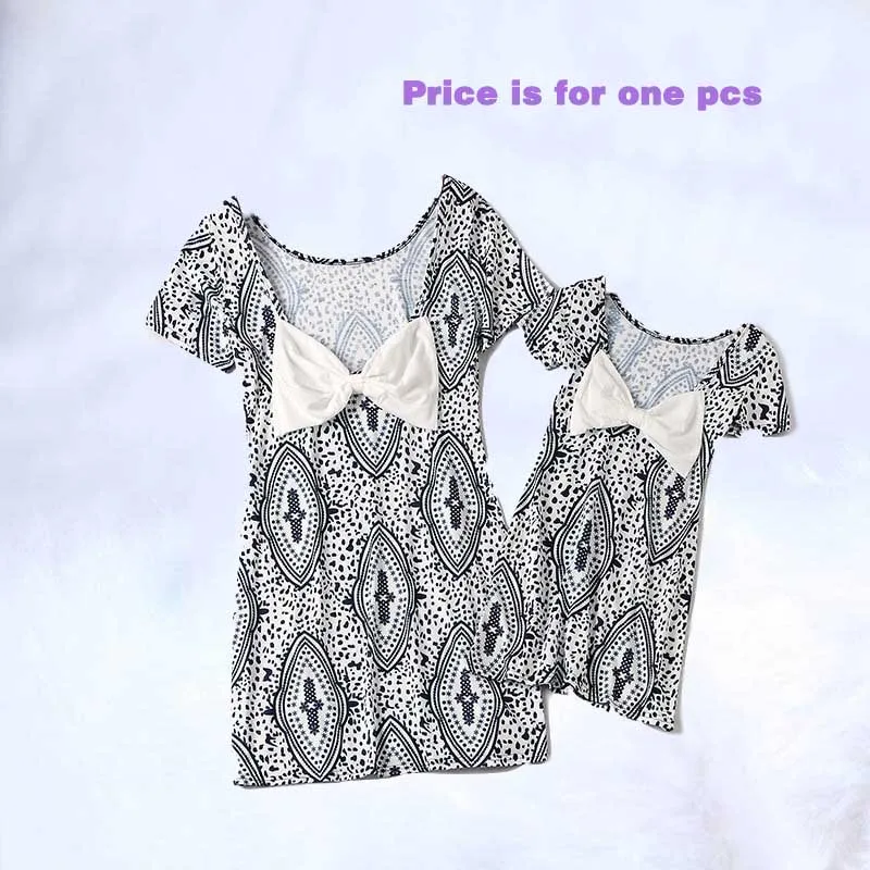ELAN dress Лето ; Семейные комплекты; платье с короткими рукавами и открытой спиной с бантом-бабочкой; одежда для маленьких девочек; платья для мам и дочек - Цвет: ELAN dress