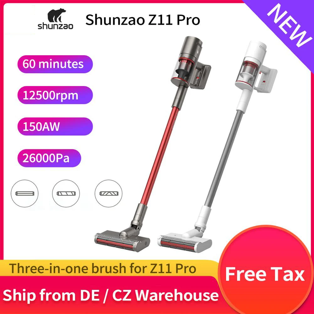 Youpin Shunzao Z11 Pro ручной беспроводной пылесос 26000 ПА Мощное всасывание бесщеточный
