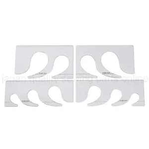 Quilters templates Ruler Feather Plume ruler template for sewing machine 1set=4pcs  #QTSKEF4