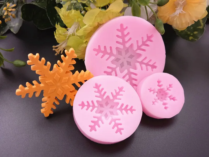 3D DIY Рождественские украшения новые снежинки силиконовые помадные формы для торта Мыло шоколадные конфеты плесень кухонный инструмент для выпечки