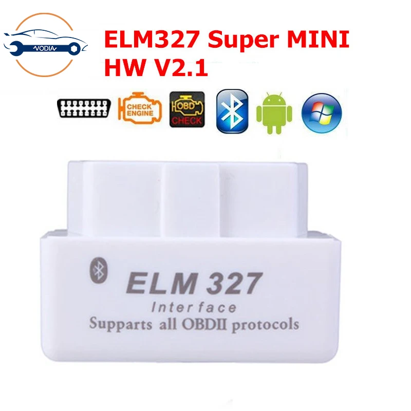 Белый ELM327 V2.1 Bluetooth OBD OBD2 автоматический считыватель кодов работает Android/PC поддерживает мультибрендовые автомобили и многоязычный OBD2 сканер инструмент - Цвет: Белый