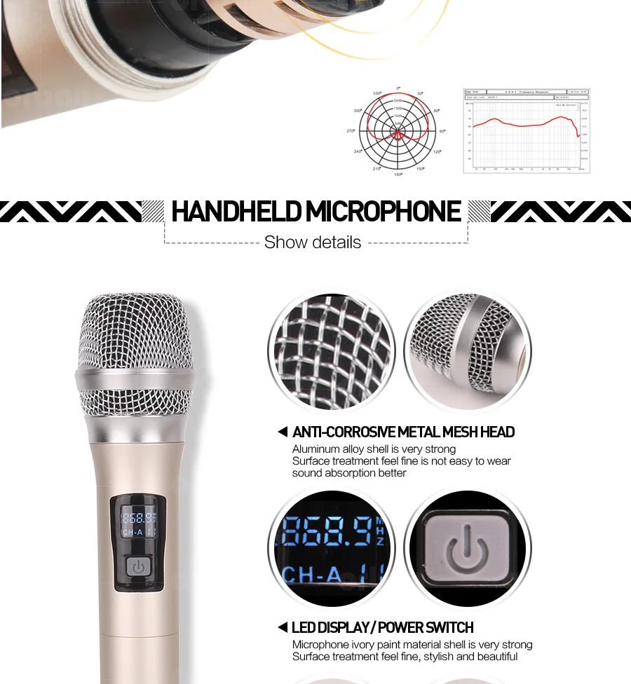 Professional wireless microphone system UHF handheld microphone Kara OK family KTV set outdoor stage performance