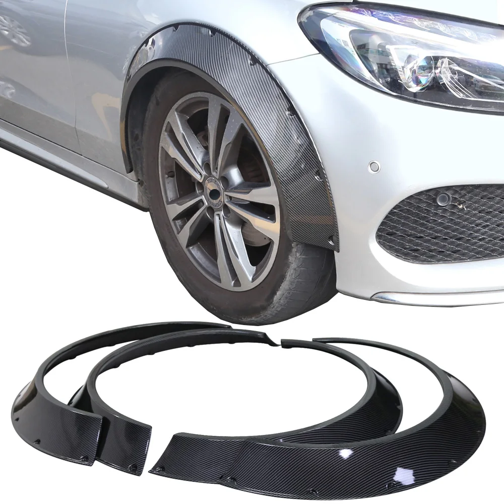 4-Piece Glossy White Fender Flares Extensions – Universal Fit With Diffuser Style