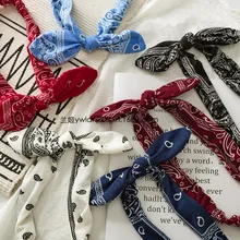 Три состояния стиль кролик Ушастый узел эластичная лента для волос 6 цветов эластичная повязка на голову стальная проволока фиксированные женские аксессуары для волос