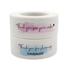 

1X3inch Thank You for Your Order Stickers Pink Blue Sealing Stickers for Delivery Gifts Packaging Decorative 120pcs/roll Sticker