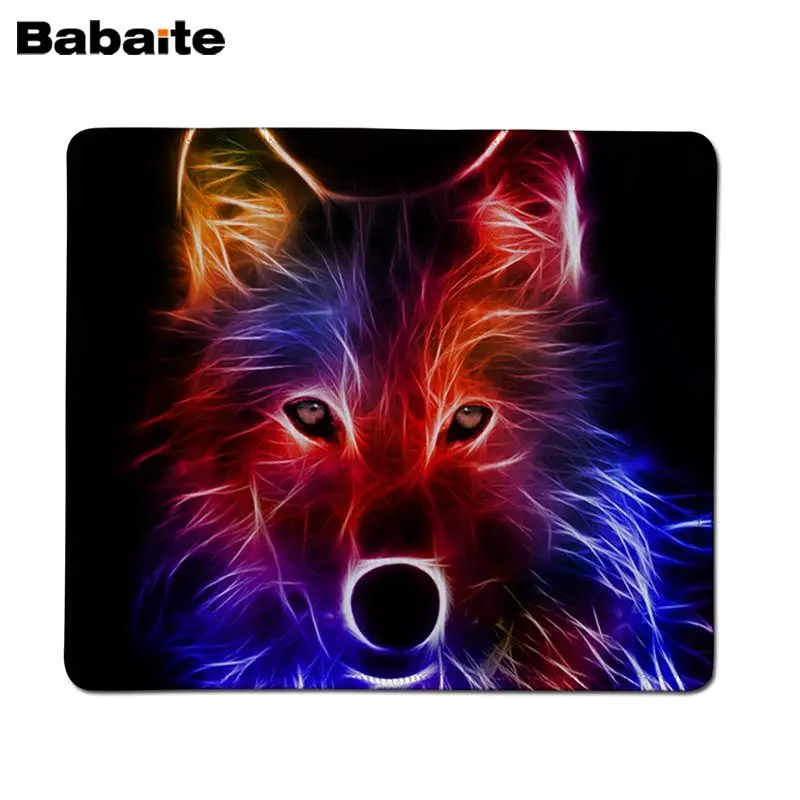 Babaite, персонализированные крутые модные резиновые мыши Moon Wolf, прочный Настольный коврик для мыши, резиновый компьютерный игровой коврик для мыши