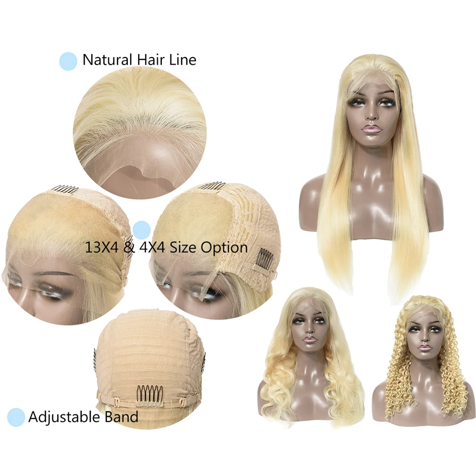 Очки виртуальной реальности VR Star Качество бразильские волосы блонд парики из человеческих волос парик 4 x, 4 размера, S, M, L, 613 Кружева Закрытие парик для черных Для женщин